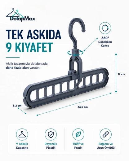 DolapMax® Akıllı Yer Tasarruflu Askı