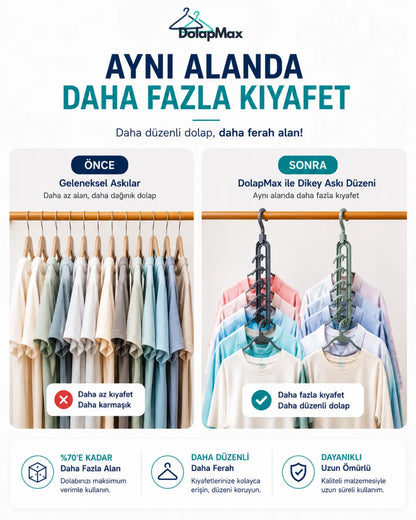 DolapMax® Akıllı Yer Tasarruflu Askı