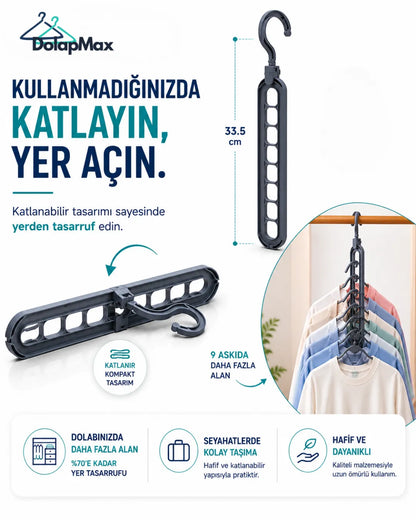 DolapMax® Akıllı Yer Tasarruflu Askı